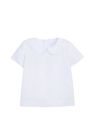 Whipstitch Day Shirt- Solid White
