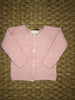 Mini Garter Cardigan Rose (2/3y rose and 2/3 cream)