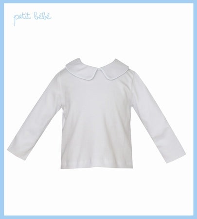 Long Sleeve White Knit Shirt