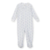 Parker Zipper Pajamas Bunny Tails Blue (2,3t)