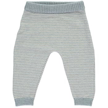 Cashmere Mini Stripe Trousers, Duck Egg (0/3,6/12m,2/3y)